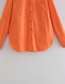 Fashion Orange Cotton Lapel Single-breasted Shirt