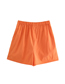 Fashion Orange Plain Straight Split Shorts