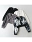 Fashion Black And White Tie Dye Lantern Sleeve Short V-neck Pullover Sweater