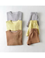 Fashion Brown Letter Sweatshirt + Straight Shorts Set