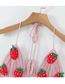 Fashion Pink Strawberry Panel Knitted Vest Top