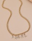 Fashion 6# English Alphabet Necklace With Diamonds