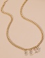 Fashion 4# English Alphabet Necklace With Diamonds