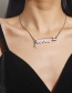 Fashion Silver Letter Pin Necklace