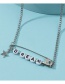Fashion Silver Letter Pin Necklace