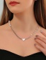 Fashion 1# Pearl Cross Chain Necklace
