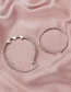 Fashion White K Two-piece Metal Love Bracelet Bracelet