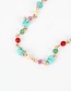 Fashion Color Crushed Stone Beaded Necklace