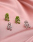 Fashion Green Metal Frog Earrings