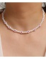 Fashion Chain Red Love Heart Love Pearl Necklace