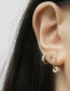 Fashion Gold Round Earrings With Diamonds