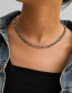 Fashion Steel Color Titanium Steel Chain Necklace