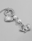 Fashion Silver Butterfly Pearl Love Ot Buckle Necklace
