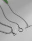 Fashion Silver Titanium Steel Stitching Cherry Ot Buckle Chain Necklace