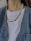 Fashion White K Stitched Pearl Chain Necklace