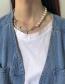 Fashion White K Diamond Cross Pearl Necklace