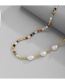 Fashion Yellow Stitched Pearl Rice Bead Necklace