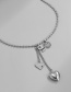 Fashion Steel Color Titanium Steel Love Heart Dollar Necklace