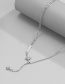 Fashion White K Diamond Six-pointed Star Pearl Necklace