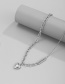 Fashion Steel Color Titanium Steel Love Letter Chain Necklace