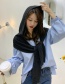 Fashion 4 Two In One Blue Gray Hooded Dual-use Shawl Padded Scarf