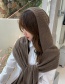 Fashion 1 Two In One Black And Gray Hooded Dual-use Shawl Padded Scarf