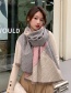 Fashion 4 Geometric Stripes Stitching Coffee Color Stitched Geometric Striped Double-sided Scarf