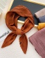 Fashion 11 Wrinkled Brown Pleated Knotted Silk Scarf