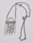 Fashion Silver Color Metal Tassel Chain Necklace