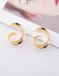 Fashion Gold Irregular Metal Earrings