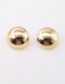 Fashion Gold Alloy Dome Earrings