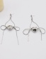 Fashion Silver Color Bowknot Tassel Love Earrings
