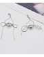 Fashion Silver Color Bowknot Tassel Love Earrings