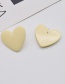 Fashion Off-white Acrylic Heart Stud Earrings