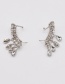 Fashion Silver Color Flash Diamond Geometric Drop Earrings