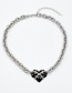 Fashion Black Metal Thorns Love Necklace