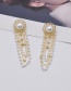 Fashion Gold Tassel Pearl Earrings