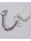 Fashion White Metal Chain Earphone Bag Body Chain
