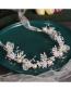 Fashion White Woven Flowers And Leaves Headband