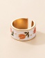 Fashion Gold Alloy Drop Oil Flower Open Ring