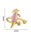 Fashion Pink 18k Gold Color Preserving Small Dinosaur Ear Bone Clamp