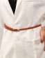 Fashion Chocolate Alloy Braided Thin Belt