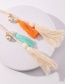 Fashion Orange+blue Golden Silk Cotton Braided Tassel Waist Rope