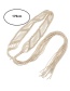 Fashion Beige Wax Rope Knotted Woven Thin Belt