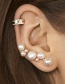 Fashion Pair Of Ear Clips Alloy Pearl Ear Clip
