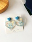 Fashion Pair Of Blue Earrings Acrylic Love Bear Earrings