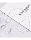 Fashion Royal Blue Rainbow Rice Beads Peach Heart Letter Beaded Glasses Chain
