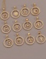 Fashion 12 Copper Plated Real Gold Round Dog Paw Necklace