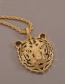 Fashion Tiger Copper Plated Real Gold Tiger Pendant Twist Chain