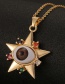 Fashion E Zircon Pentagram Eye Necklace